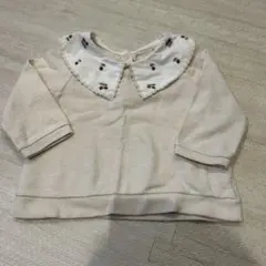petit main チェリー刺繍付きトップス 80