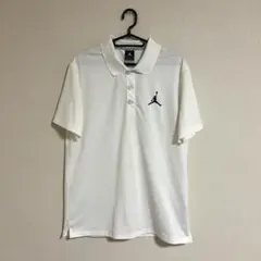 NIKE ナイキ ジョーダン　半袖 ポロシャツ マーク刺繍 ホワイト