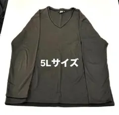 Calvin Klein　長袖Vネックニット　ブラック　5Lのサムネイル
