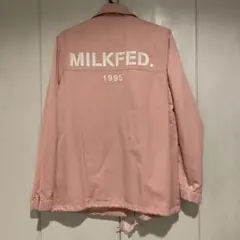 新品タグ付MILKFED. ミルクフェド コーチジャケット ピンク S ブルゾンのサムネイル
