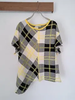 【TSUMORI CHISATO】アシンメトリーチェックカットソーのサムネイル
