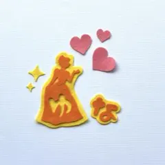 お名前ワッペン　ネームタグ　名前タグ　名札　フェルト　ハンドメイド