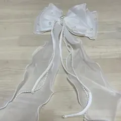 ウェディング リボン ヘアピン