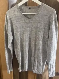 MUJI Vネックセーター Mサイズ 100%麻のサムネイル