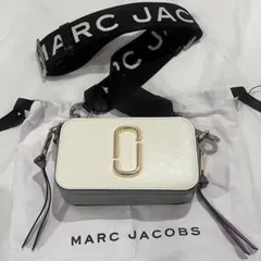 MARC JACOBS ホワイト&グレー Snapshot カメラ バッグ