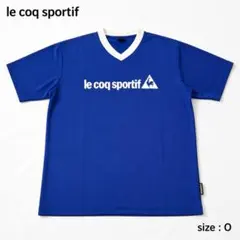 le coq sportif Vネック 半袖Tシャツ ブルー XLのサムネイル