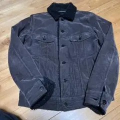 LEEボア襟付きダークブラウンジャケット