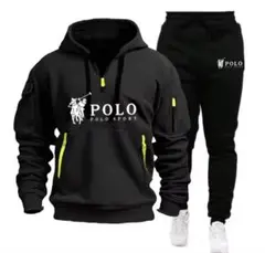 【✨Polo Sportロゴ✨】 Lサイズ　黒 スウェット　セットアップ