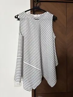 iminoaru ノースリーブ ストライプ トップス M