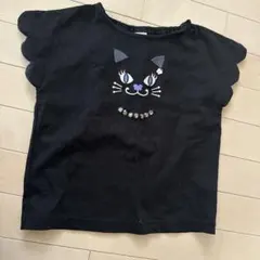 ANNA SUI MINI 猫刺繍 Tシャツ 130cm ブラック - メルカリ