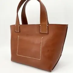 美品 ゲンテン アマーノ Sサイズ ハンドバッグ 自立 エイジングレザー 茶色のサムネイル