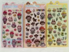 ①ラブブ＊トイストーリー ぷくぷく3Dステッカー3枚