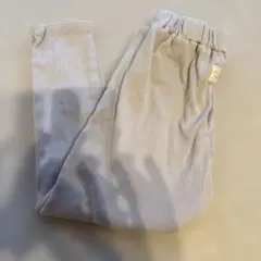テータテート　リブ編みグレー カジュアルパンツ