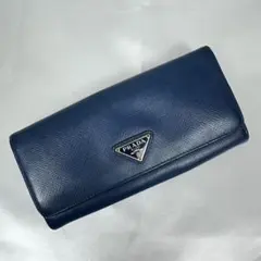 PRADA プラダ サフィアーノ レザー 二つ折り 長財布 ブルー Y2K - メルカリ
