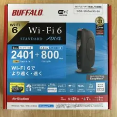 BUFFALO Wi-Fi 6 無線LANルーター WSR-3200AX4S-Bのサムネイル