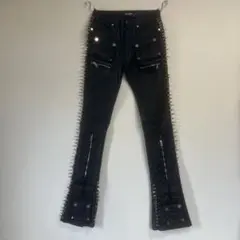 GUAPI ダメージ加工 フレアデニムパンツ ベージュ サイズ30 - メルカリ