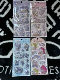 サンリオ　ウォーターインシール　キラキラカプセルシール　4点set