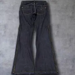 y2k archive gimmick flare denim zip