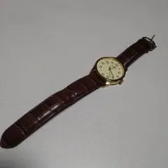CASIO アナログ腕時計 ゴールド/ブラウン