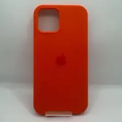 iPhone12 12Pro オレンジ シリコン素材 ソフト 非純正