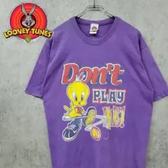 古着 90s ルーニーテューンズ トゥイーティー Tシャツ パープル L