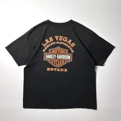 古着 ハーレーダビッドソン ネブラスカ州オマハ Tシャツ ブラック L 