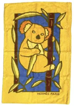 極美品 動物 エルメス ビーチタオル ラグ 玄関マット キリン アフリカ アート 極美品 動物 エルメス ビーチタオル ラグ 玄関マット キリン