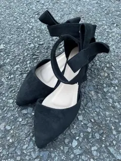 ブラックリボンサンダル