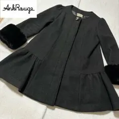 【AnkRouge】アンクルージュ ノーカラーコート　ビジュー付　Mサイズのサムネイル
