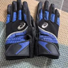 バッティング用手袋 青と黒