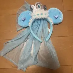 水色 ミッキー型カチューシャ