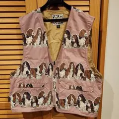 ellesse エレッセ　ナイロンベスト　犬　ピンクのサムネイル