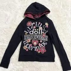 リズリサドール❤︎ウサ耳パーカーもこもこy2k平成ギャル女児姫系姉系ピンクラメ刺繍 リズリサドール❤︎ウサ耳パーカーもこもこy2k平成ギャル女児姫