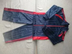 ジャージ上下セット ネイビー/レッド 140