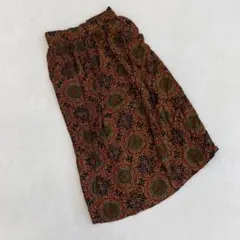 ⭐️maren⭐️ 総柄スカート　マキシム丈 圧倒的総柄 ウエストゴム 下北沢