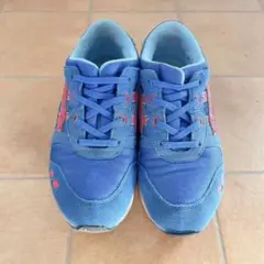 アシックス 男の子 青 スニーカー 22.0 キッズ