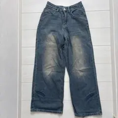 ライトブルーワイドレッグデニム