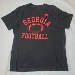 【人気】ナイキ ジョージア大学 カレッジTシャツ アメフト 黒 メンズXL