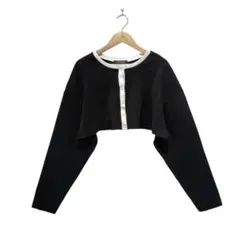 【SHAGGIE】ショート丈リブカーディガンのサムネイル