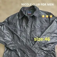 NICOLE CLUB FOR MEN ポリエステルジャケット 光沢の生地❗
