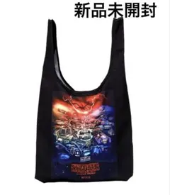 ストレンジャーシングス　エコバック 黒 3コインズ コラボ