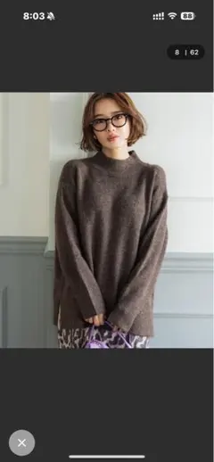 COCA ふあふあヤク風 ボトルネックニットトップス