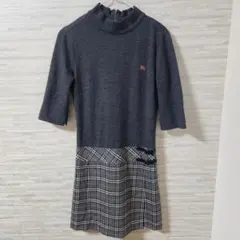 M BURBERRY BLUE LABEL ノバチェック柄ドッキングワンピース - メルカリ