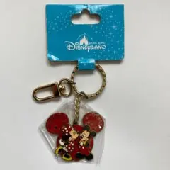 香港ディズニーランド　キーホルダー　ミッキー　ミニー ハート　メタル　新品