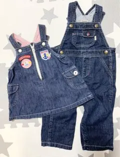 ミキハウス　オーバーオール　２つセット