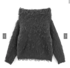 オフショルダーシャギーニットトップス[ru1162]