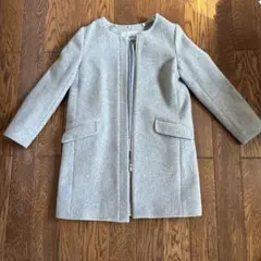 最終価格 ナチュラルビューティーベーシック グレー ロングコート フード付き