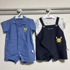 monpoke モンポケ ピカチュウ ロンパース 2点セット 70cm 80cm