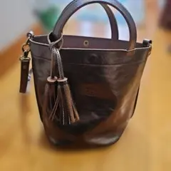 IL BISONTE ダークブラウン 2wayバッグ