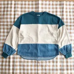 オーシャン＆グラウンド リメイクキリカエBIGTシャツ 140 ターコイズブルー